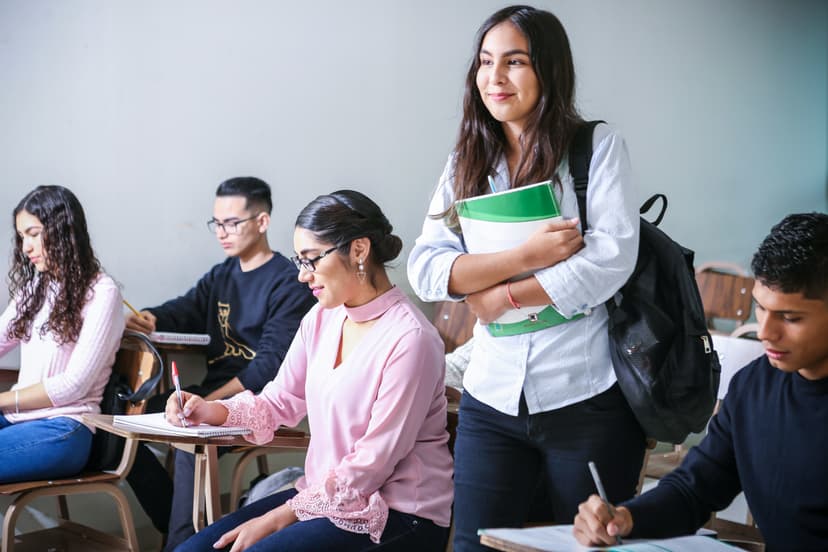 student walking